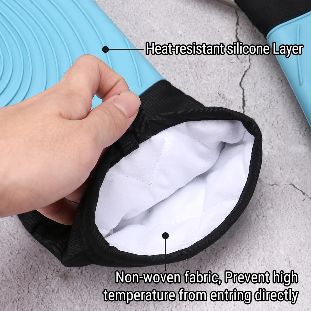 Водонепроницаемые термостойкие Нескользящие силиконовые варежки ThermoPro GL01 для