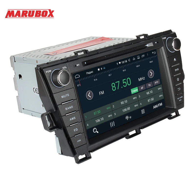 Штатная магнитола для Toyota Prius, MARUBOX KD8004, Штатное головное устройство для Тойота Prius 2009-, Android 9.0,Восьмиядерный процессор,встроенный DSP,IPS экран,Оперативная 4GB, Встроенная 64GB