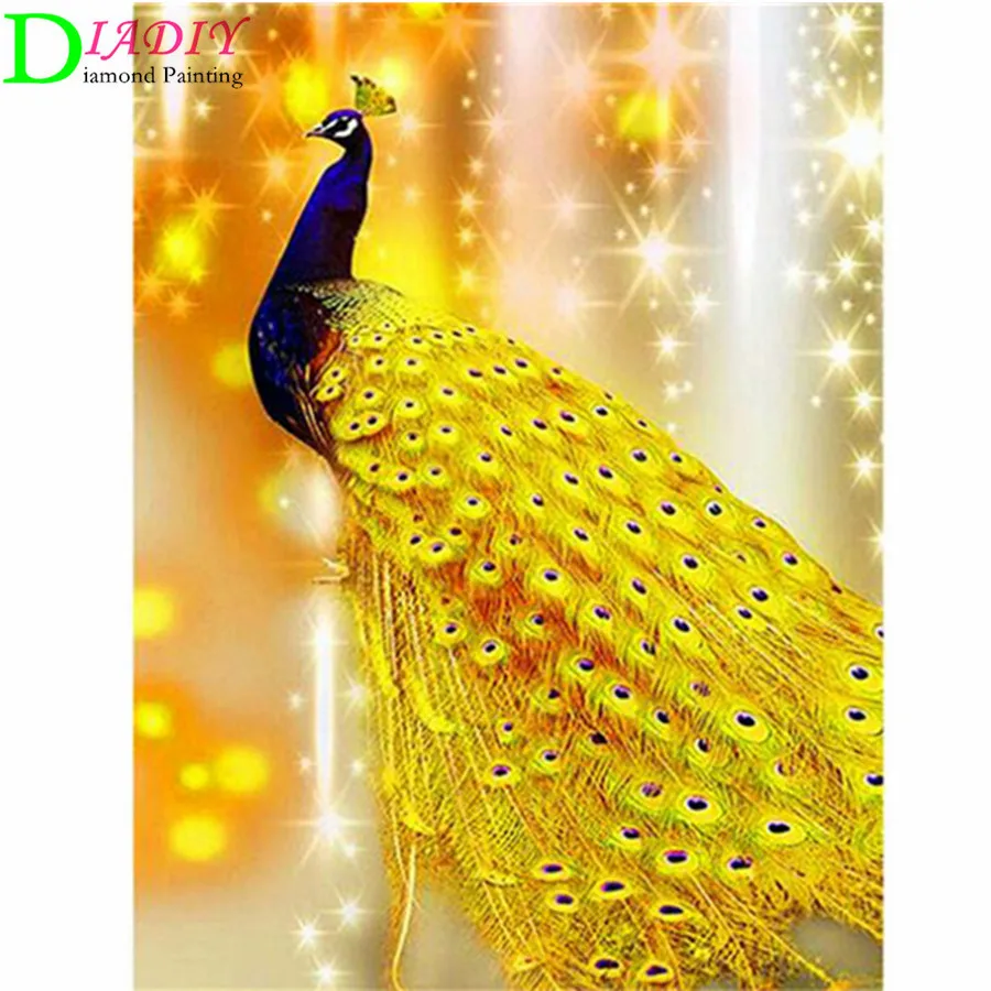 

Animal DIY Peacock 5D Diamond Painting Full Round Drill Mosaic Bird Diamond Embroidery Cross Stitch Kits Home Decor Christmas