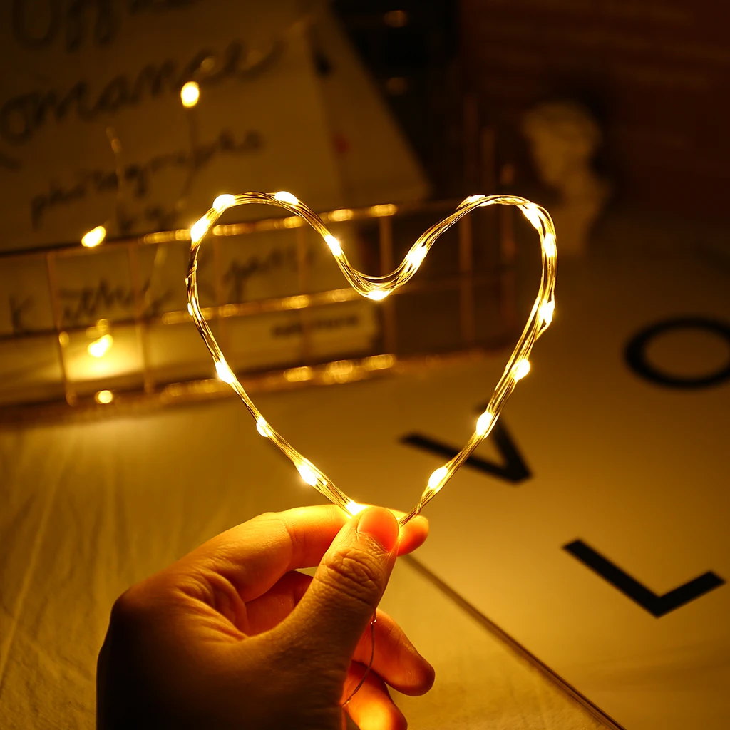 Светодиодный светильник гирлянда с серебряной проволокой теплая белая Гирлянда