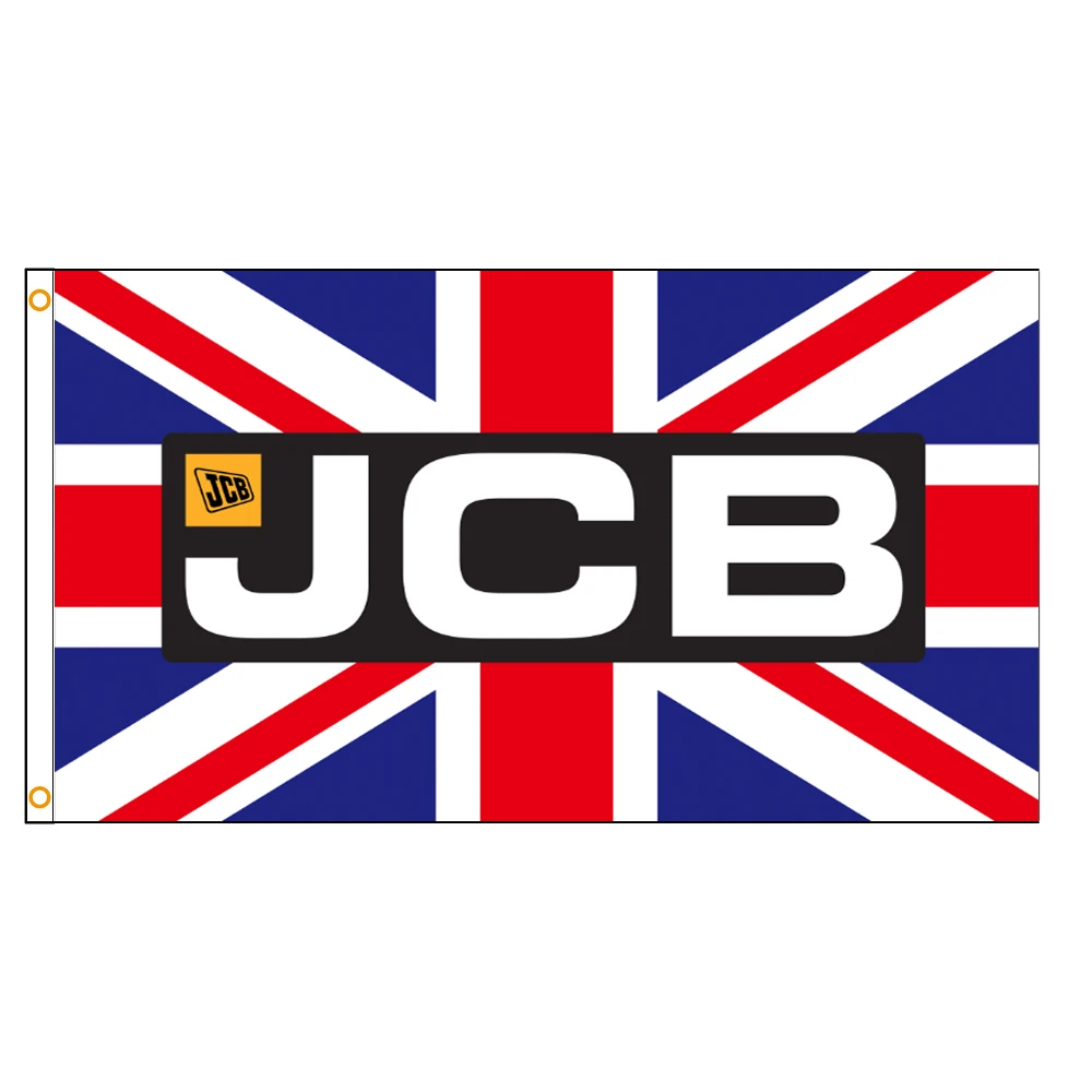 Флаг британского трактора UK JCB 90x150 см|Флаги баннеры и аксессуары| |