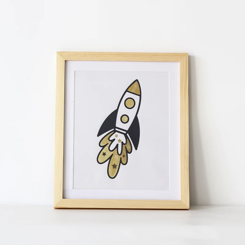 Многофункциональный Золотой Единорог ракета мультфильм детская комната