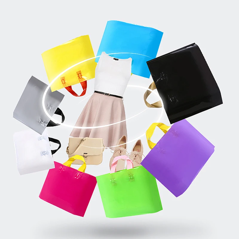 Изготовленный на заказ логотип одежда подарочные пакеты прозрачные упаковки