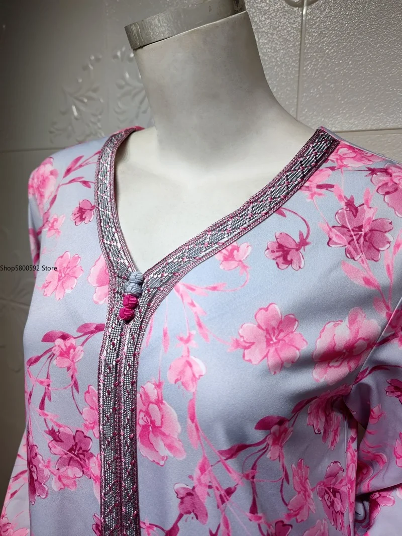 Женское Цветочное платье-хиджаб розового цвета | Женская одежда