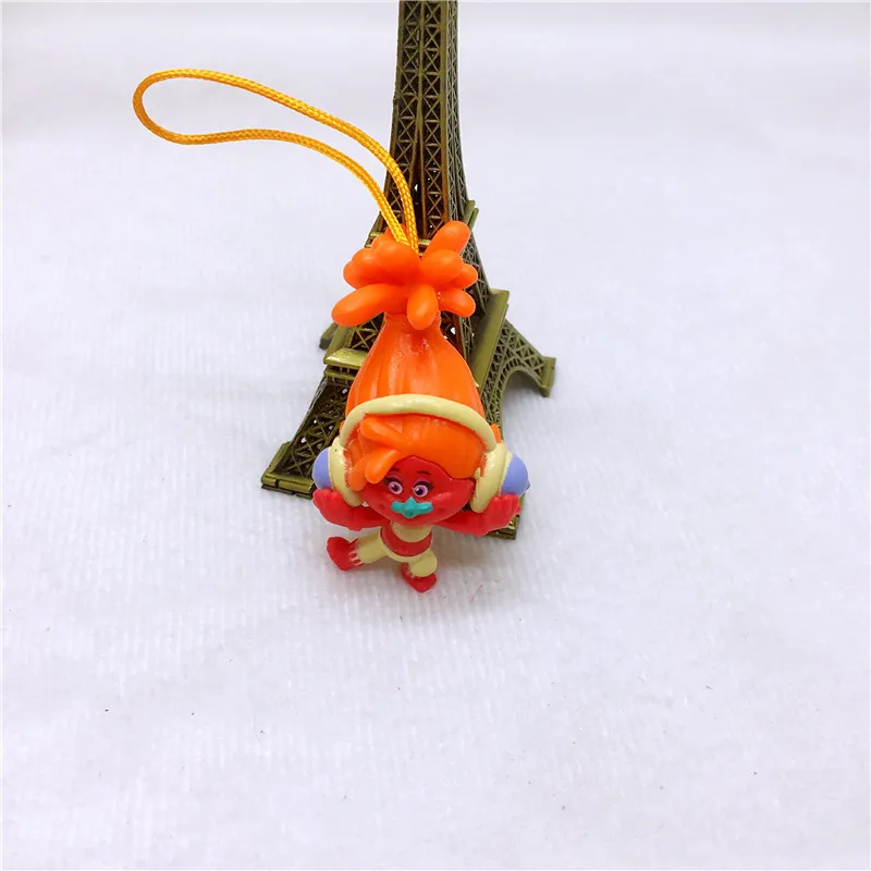 6 шт набор Hasbro Trolls эльф игрушки ручной работы украшения модель куклы с маковым
