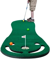 putting green mats set for golf putting useincluded 1 putter 3 balls training aid put cup flags indoor outdoor training mat