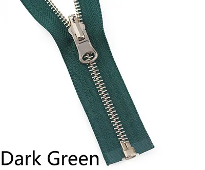 Dark Green Meetee 2 шт. 60-150 см 5# металлическая вращающаяся застежка-молния с открытым концом для пуховика двусторонняя молния голова пошив одежды «сделай сам» Аксессуары - Цвет: Dark Green