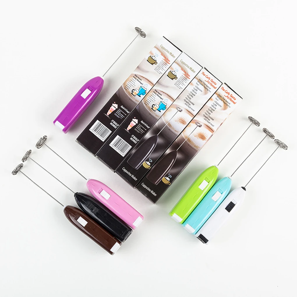 

Better Novel Drinks Milk Coffee Frother Foamer Whisk Mixer Stirrer Electric Mini Egg Beater Random Color