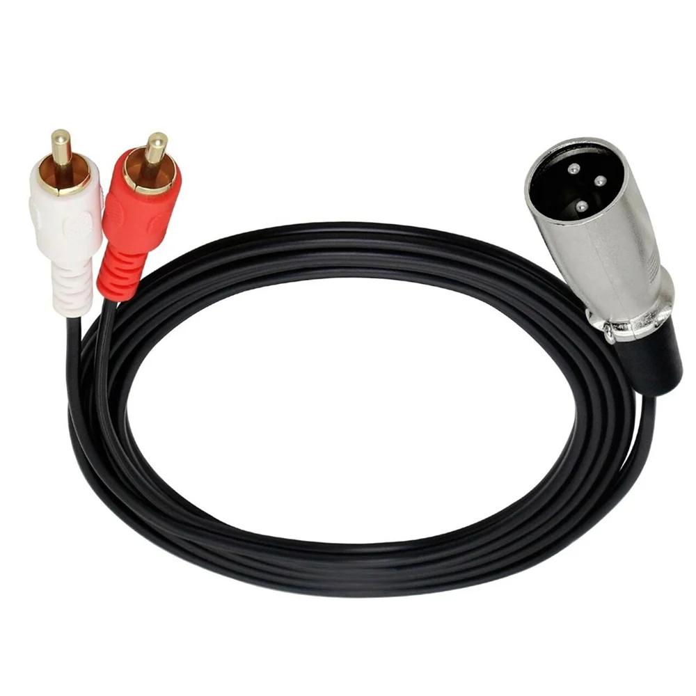 Переходник ERE XLR со штекера 2 x Phono RCA Y образный сплиттер соединительный кабель 1