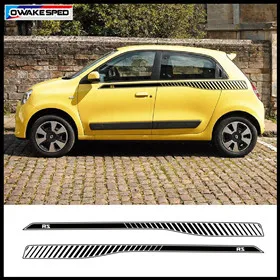 Автомобильная наклейка s Racing Sport Stripes для Renault Twingo-17, автомобильная дверная поясная наклейка, автомобильные аксессуары, украшение для тела, наклейка