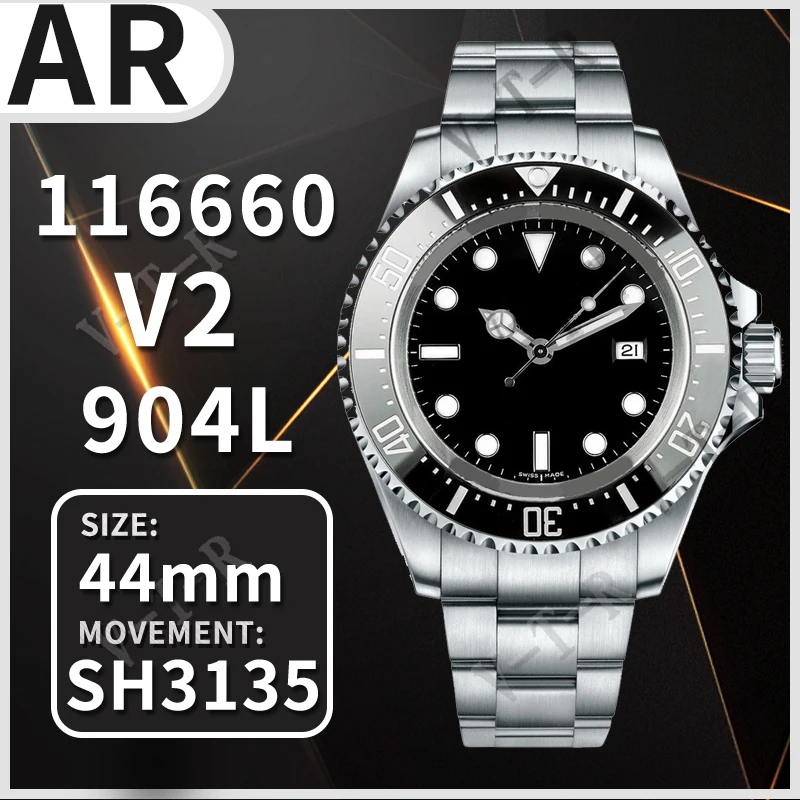 

Mechanical Men's Automatic Watch 44MM Sea-Dweller 116660 "D-BLUE" ARF 1:1 Best Edition 904L SS Case and Bracelet SH3135 V2
