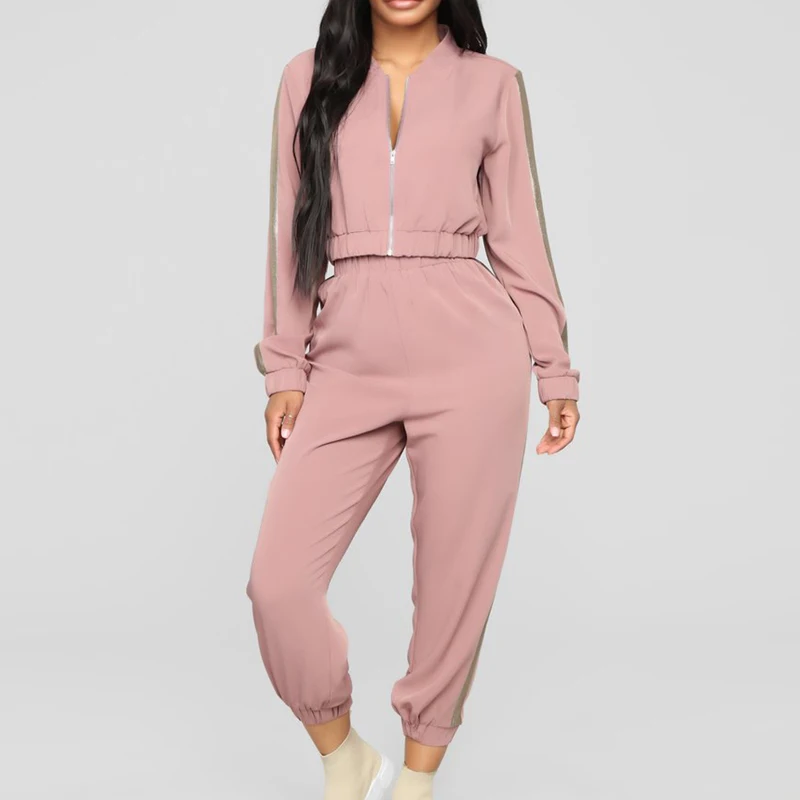 Женский спортивный костюм на молнии однотонный комплект для йоги спортивные