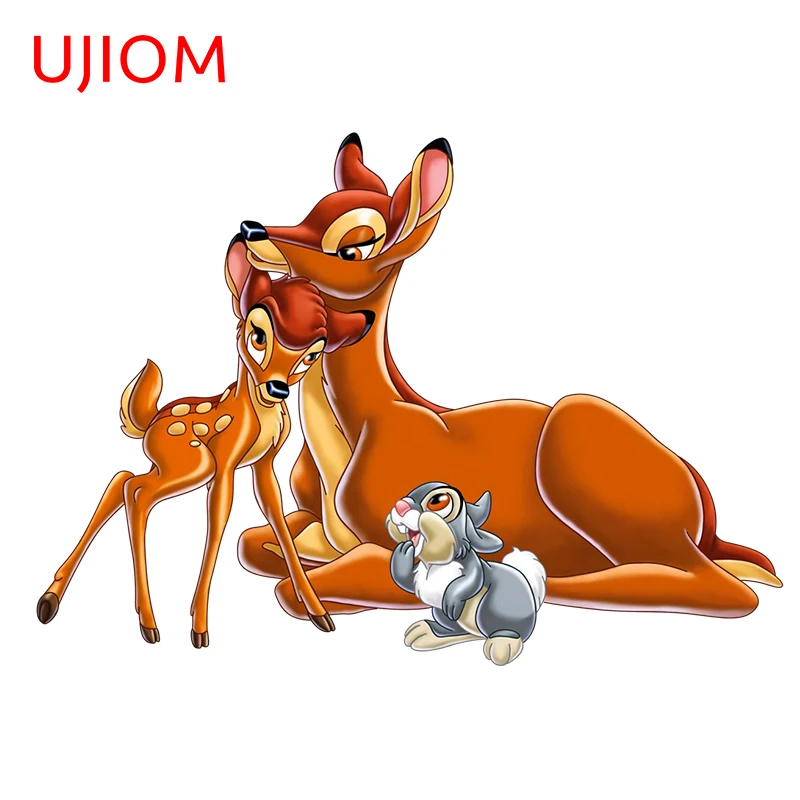 

UJIOM Deer and Rabbit Children's Bedroom Decoration Waterproof Decorative Decals Home Office Room Decor Wall Stickers