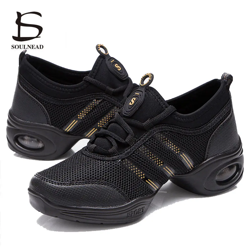 Women Jazz Shoes Dance Sneakers Hip Hop Shoes Salsa Dance Shoes Woman Modern Platform Sports Feature Ladies Dancing Sneakers