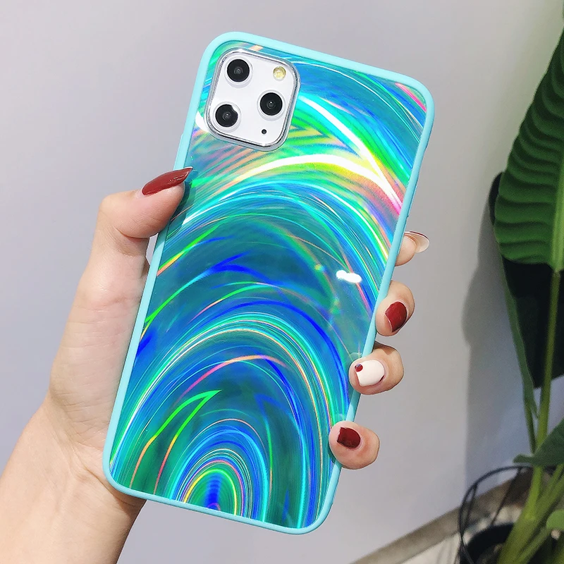 Чехол SUYACS для телефона с радужным градиентом iPhone 11 Pro Max XR XS X 7 8 6S Plus мягкая