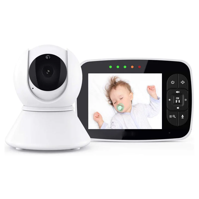 

3.5 inch High Resolution Baby Monitor Infrared Night Vision Wireless Video Baby Monitor with Remote Camera Pan-Tilt-Zoom Lullaby