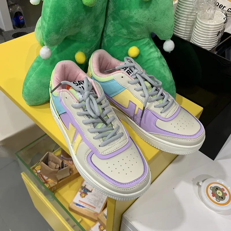 Новые женские кроссовки модные на шнуровке повседневные Прогулочные для женщин