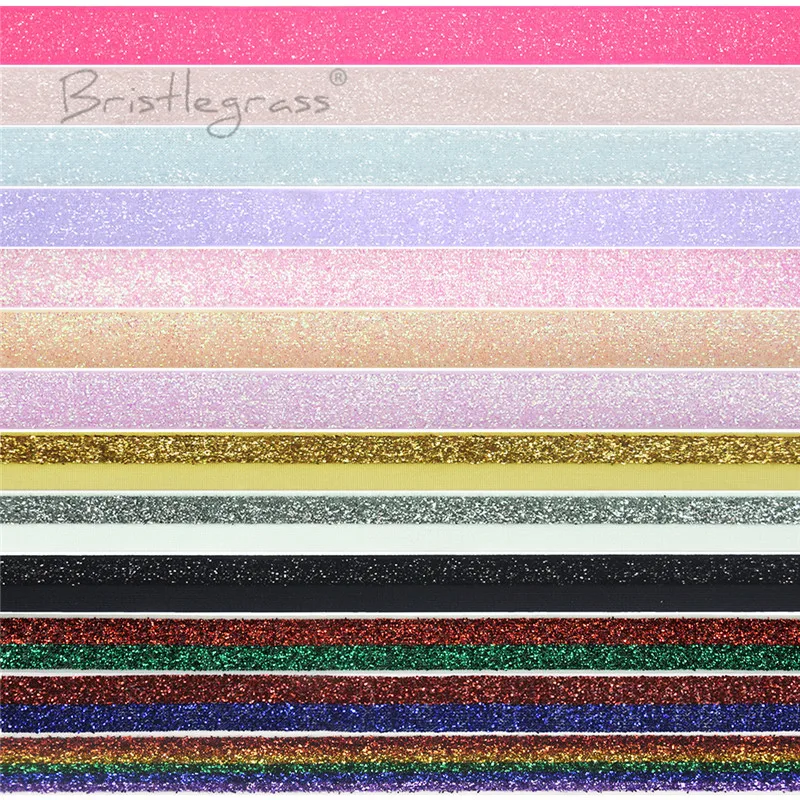 BRISTLEGRASS 3 ярда 5/8 &quot15 мм цветной металлический блеск FOE Fold Over эластичный спандекс