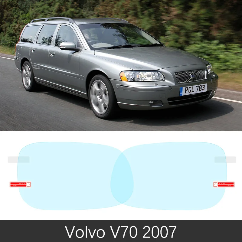 Для VOLVO V70 2007~ Полное покрытие Зеркало заднего вида непромокаемые Анти-противотуманная пленка аксессуары 2007 2008 2009 2010 2012 2013 - Название цвета: V70 2007