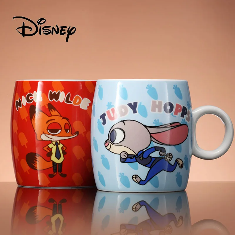 Disney Zootopia 300 мл кружка Q Edition Мультфильм ник Джуди керамическая чашка милый ребенок