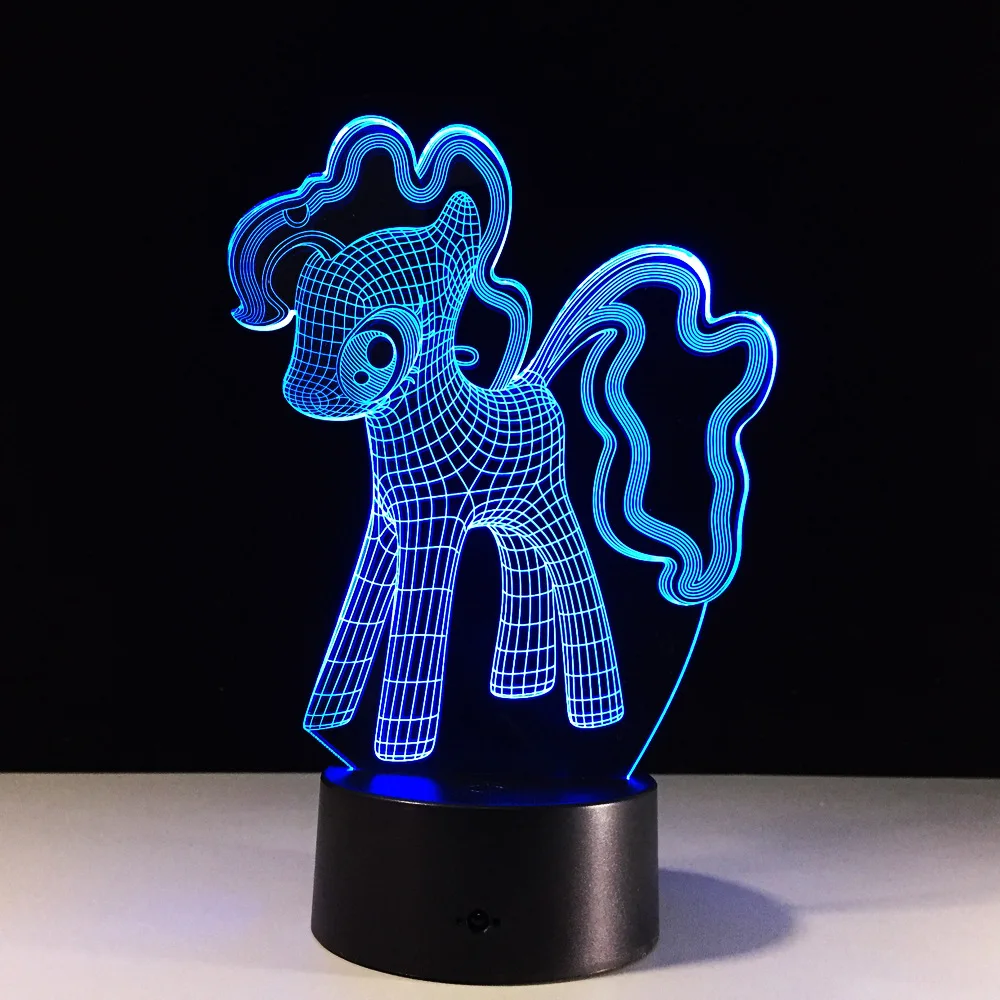 3D с рисунком из мультфильма Мой Маленький Пони ночной Светильник Настольный