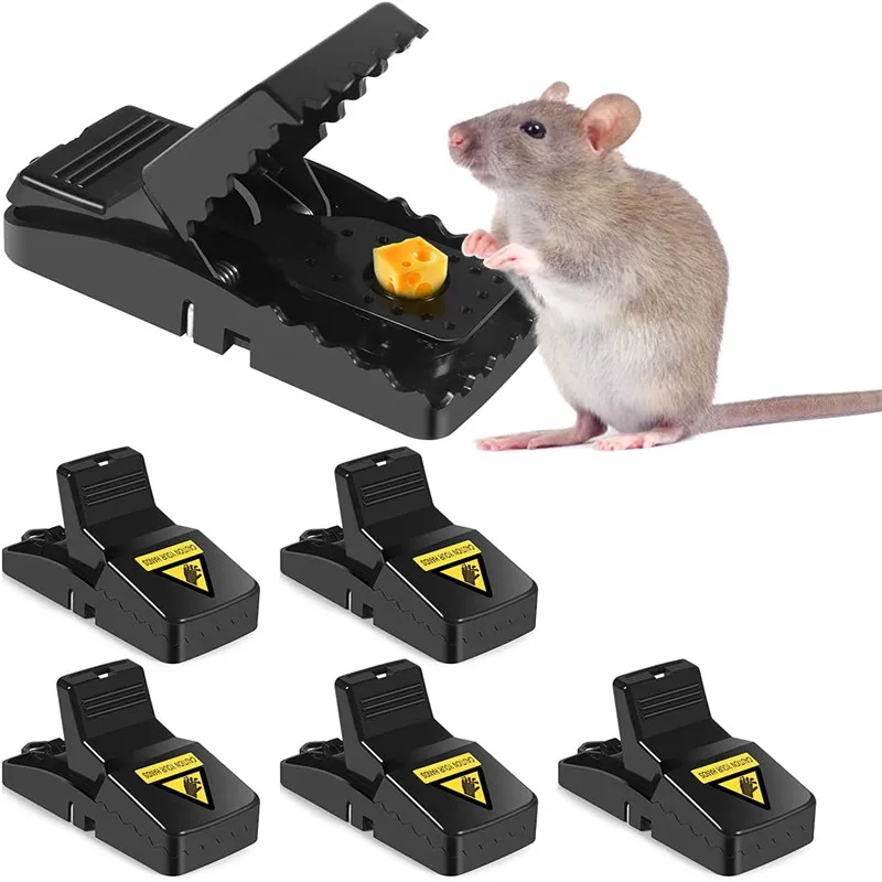

4pcs Mouse Trap For Mouse Reusable Plastic Mousetrap Rat Bait Snap Spring Rodent Catching Repeller Trap Mice Pest Killer Home