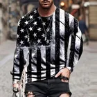 Мужская футболка Muyogrt с длинным рукавом, брендовая футболка с круглым вырезом в стиле ретро, дышащая Осенняя мужская стильная модная футболка с принтом