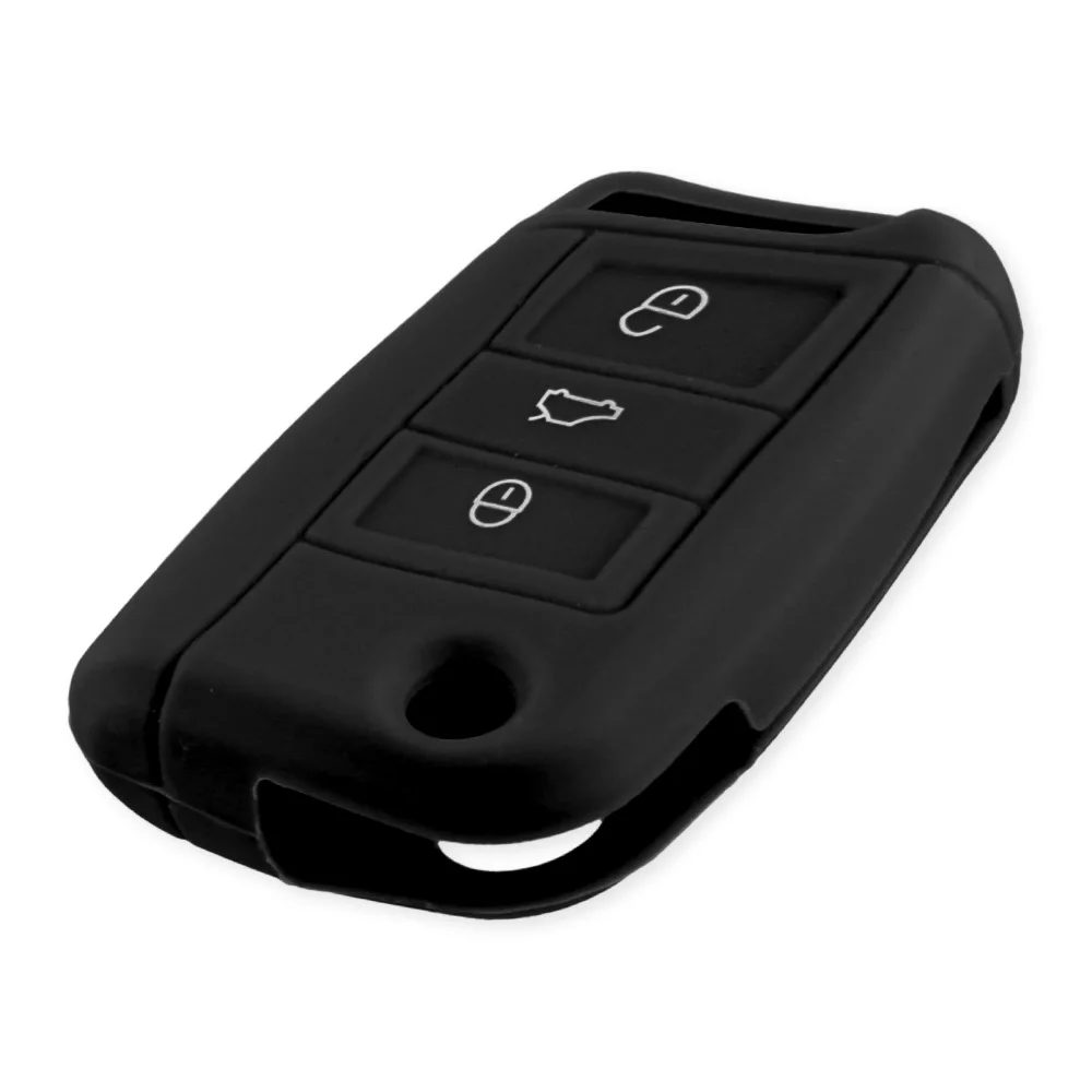 KEYYOU 3 кнопки для VW GOLF MK7 SKODA OCTAVIA SEAT LEON COMBI IBIZA CUPTRA силиконовый чехол с дистанционным