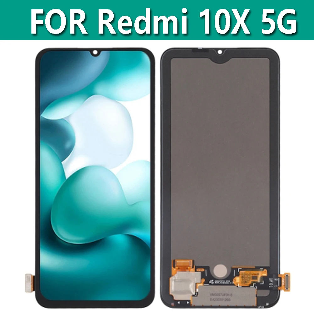 Pantalla AMOLED Original de 6,57 "para Xiaomi Redmi 10X 5G, montaje de pantalla LCD, digitalizador t&aacute;ctil para Xiaomi Redmi 10X Pro 5G M2004J7BC-0
