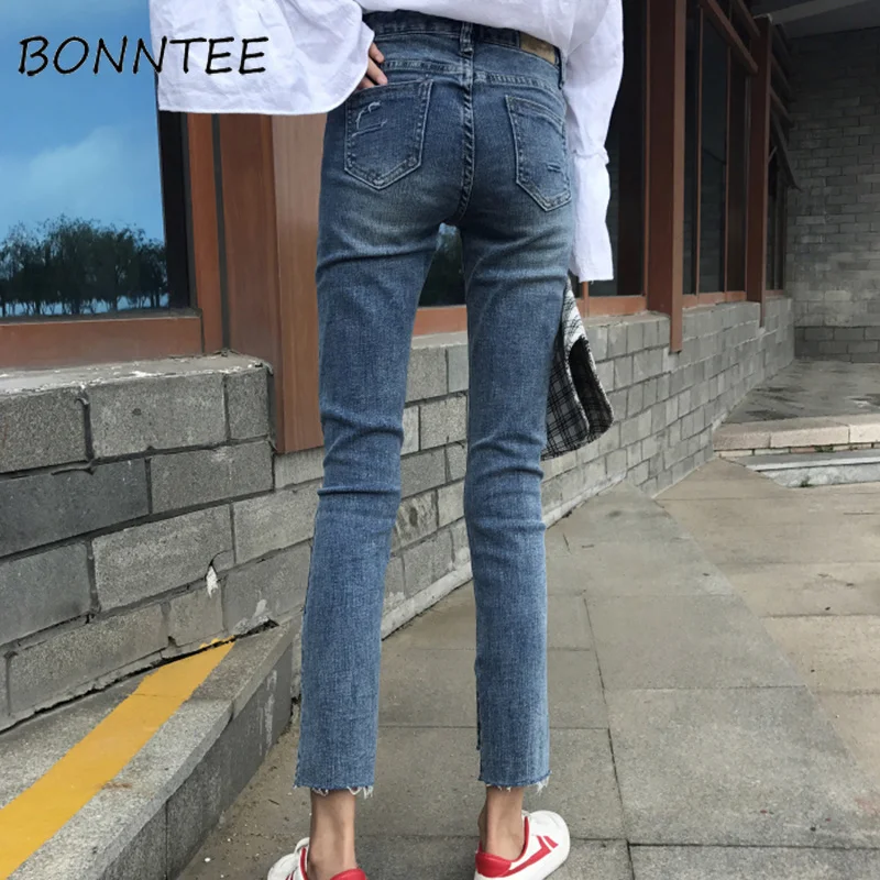 Джинсы женские мягкие на молнии с карманами|Узкие джинсы| |