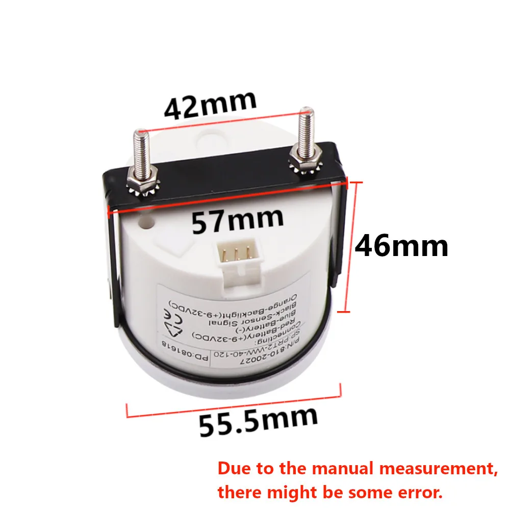 Цифровой измеритель температуры воды для автомобиля лодки 52 мм с подсветильник