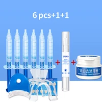 8pcsset teeth whitening set oral hygiene dental peroxide teeth whitening pen powder kit