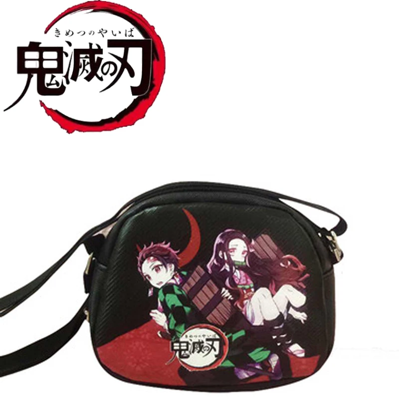 

Cosplay Anime Demon Slayer Kimetsu No Yaiba Wallet Messenger Bag Cartoon Storage Pouch Coin Purse Card Keys Makeup Storage Bags