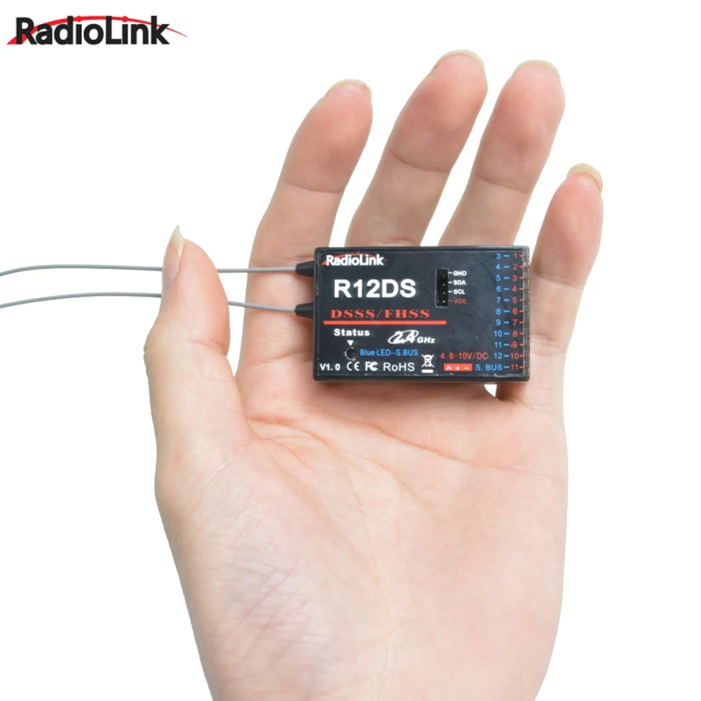 12 канальный приемник RadioLink R12DS 12CH 2 4 ГГц для передатчика летательной техники