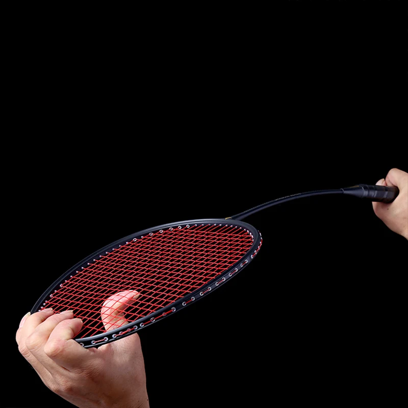 

Graphite Single Badminton Racquet Professional Carbon Fiber Badminton Racket with Carrying Bag for School Gym