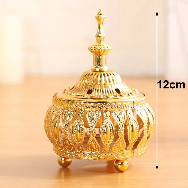 

Middle East European Style Creative Lace Incense Burner Fashion Metal Decoration Golden Incense Burner Simple Sandalwood At Home