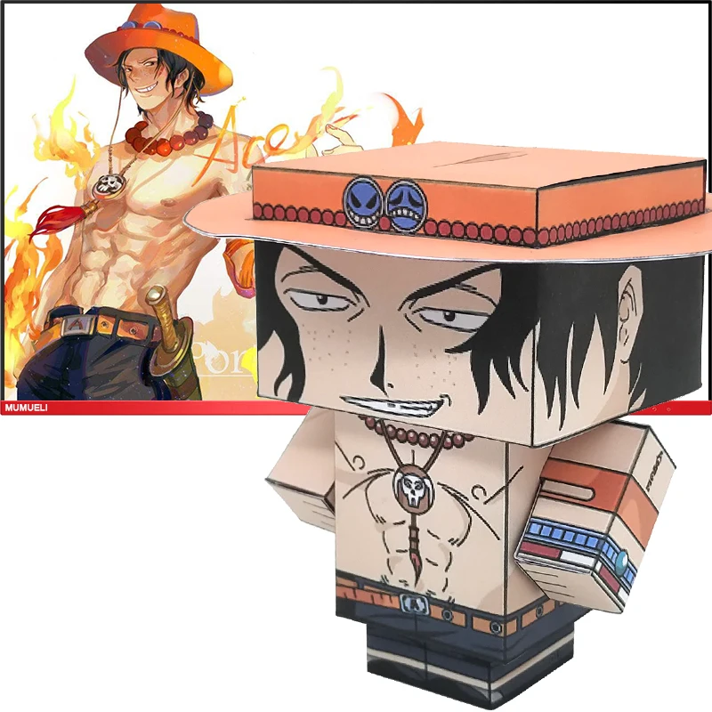 One Piece Portgas D Ace складной мини резак милая 3D бумажная модель поделка аниме Фигурка