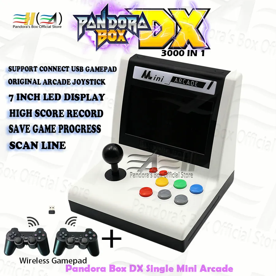 

2021 Pandora Box DX одиночный плеер ретро мини Аркада 3000 в 1 Аркады игры usb подключение 2P 3P можно добавить fba mame ps1 игра 3d tekken