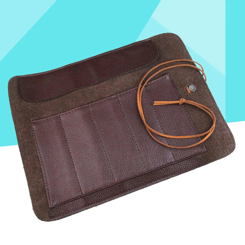 1 шт. инструменты ножи сверните вверх мешок легкий Портативный кожаный ящик для