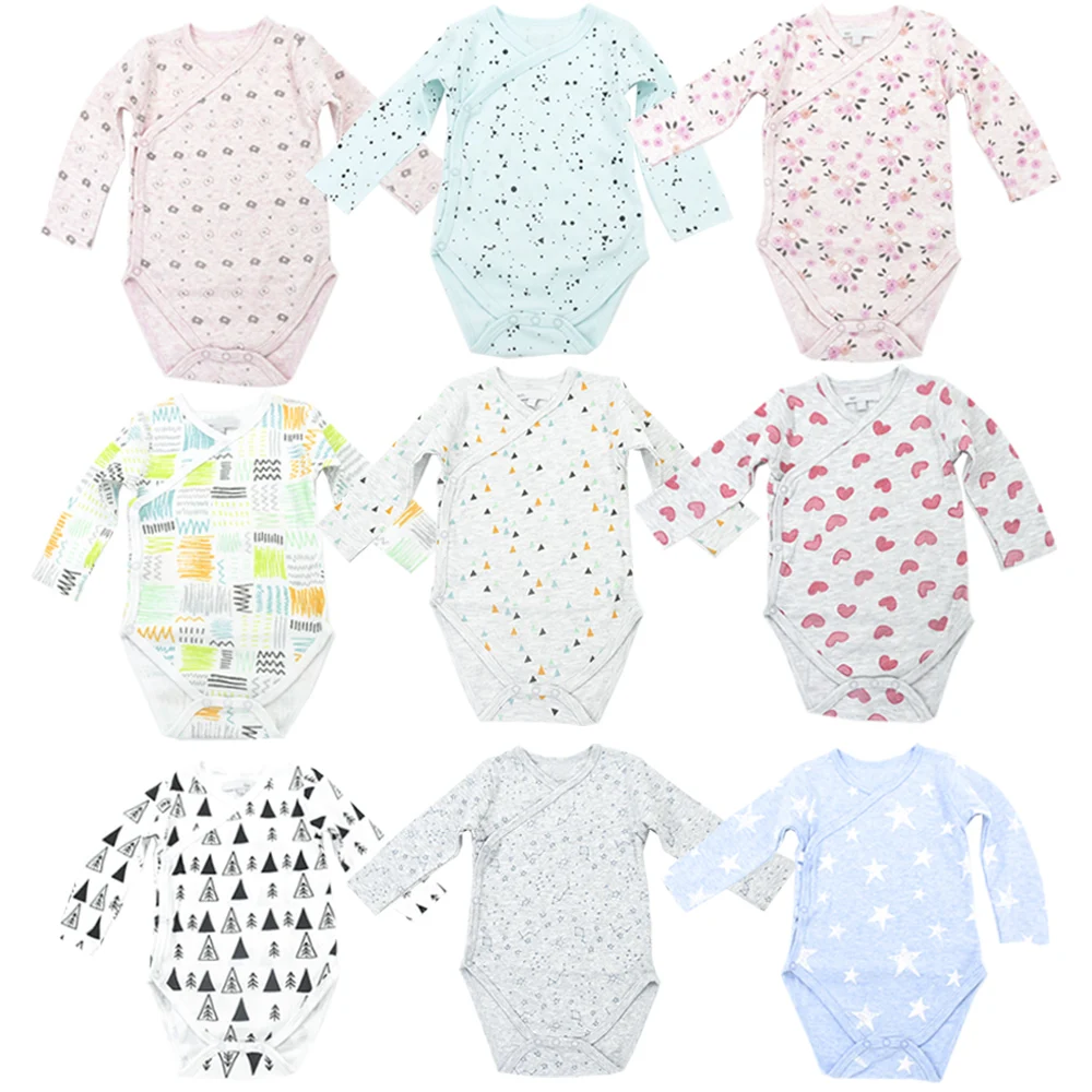 От 0 до 3 месяцев Одежда для новорожденных маленьких мальчиков Боди с длинным