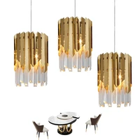 modern luxury gold crystal small round chandelier lighting e14 led for dining room fixtures kitchen island not include bulbs