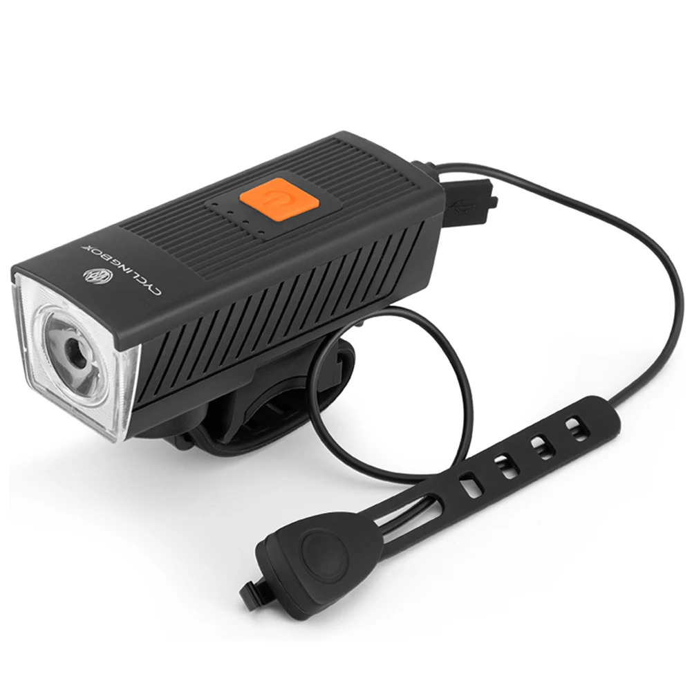 

Водонепроницаемый светодиодный налобный фонарь T6LED, Колокольчик для горного велосипеда, зарядка через USB, переднее освещение для велосипед...