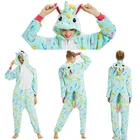 2020 Зимний Рождественский костюм для косплея с единорогом для взрослых кугуруми пижамный комплект Хэллоуин унисекс Фланелевая пижама с капюшоном