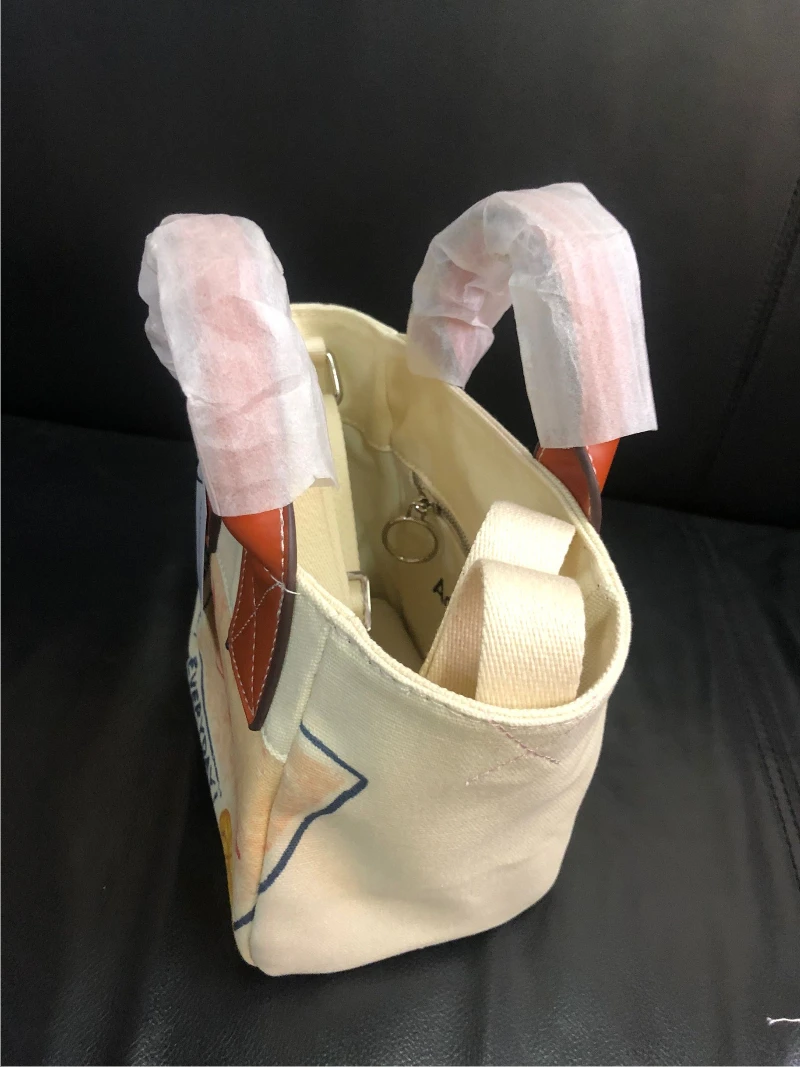 

113096 Summer Fashion New Small Classic Letter Print Luxury Design Contrast Canvas Bag Portable Messenger Bag A3