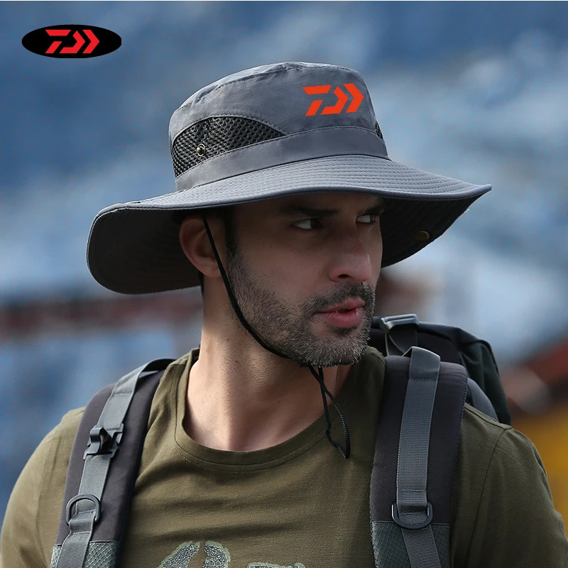 

2020 Daiwa Summer Outdoor Men's Fishing Hat Sunscreen Ultraviolet Breathable Wear-resistant Fishing Visor Hat Mountaineering Hat
