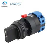 lw26 201 single hole installation 20a 3 position 1 pole changeover selector dual power double knife rotation rrotary cam switch