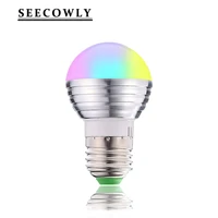 led rgb color changing bulb with remote control e27 e26 e14 screw base 3w and other 16 colors pattrn home decoration bedr