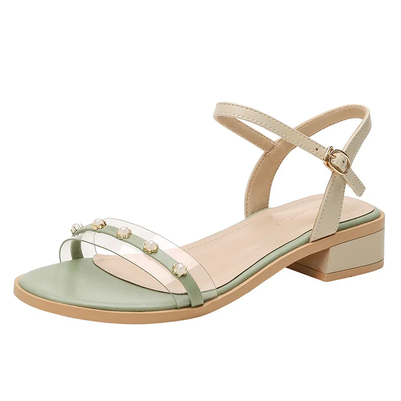 

Women Sandals Fashion Summer Shoes Women Thick heel Sandals Plus Size Casual Zapatos Mujer 3.5cm Women Heels Plus Size Footwear