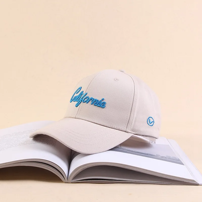 Высококачественная бейсболка с вышивкой надписи Калифорния хлопковая кепка