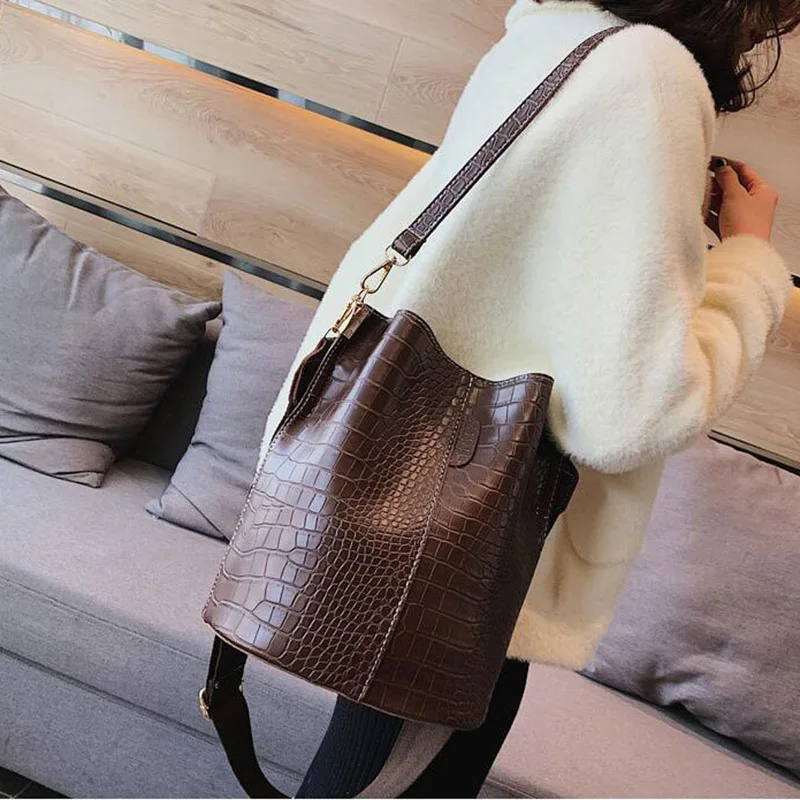 SMOOZA винтажная Повседневная Сумка ведро для женщин сумка через плечо с рисунком